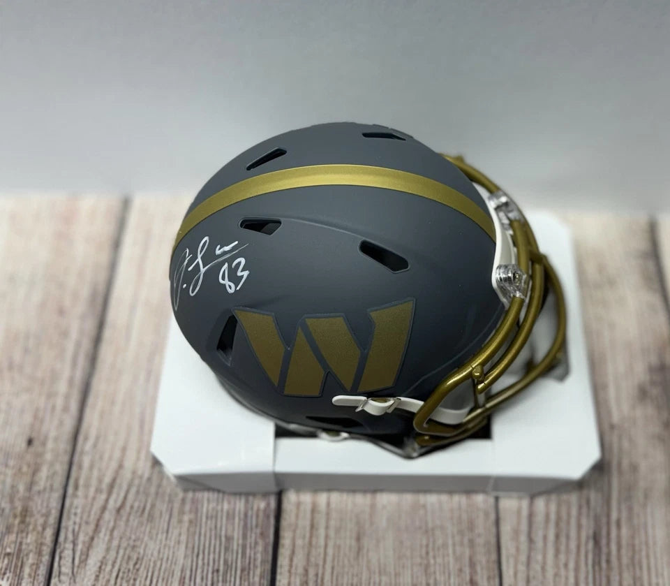 WASHINGTON COMMANDERS SIGNED JAYLIN LANE SLATE MINI HELMET BECKETT COA!!