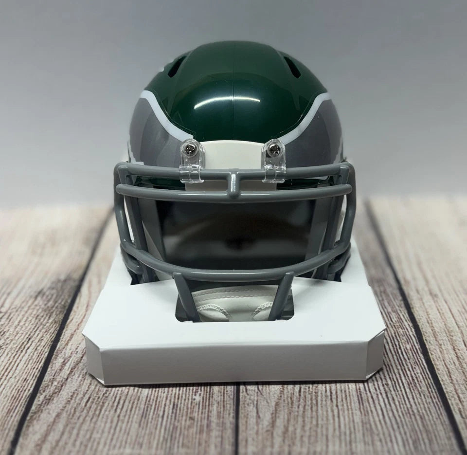 PHILADELPHIA EAGLES QUINYON MITCHELL SIGNED THROWBACK MINI HELMET JSA COA