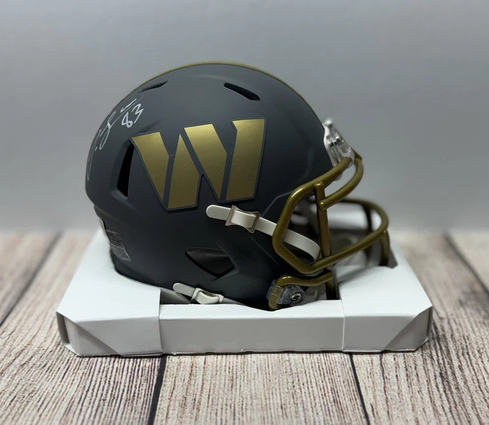 WASHINGTON COMMANDERS SIGNED JAYLIN LANE SLATE MINI HELMET BECKETT COA!!