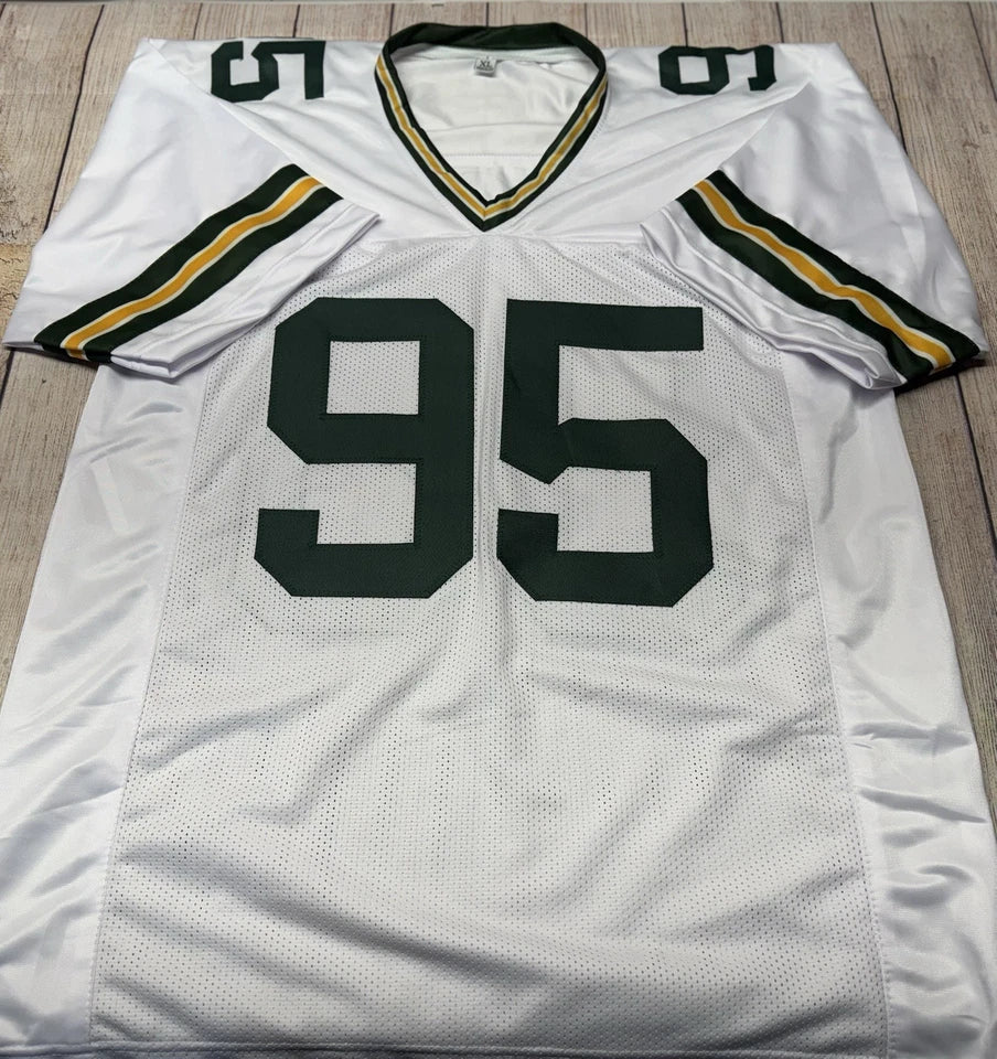 GREEN BAY PACKERS DEVONTE WYATT SIGNED WHITE CUSTOM JERSEY BECKETT COA!!!