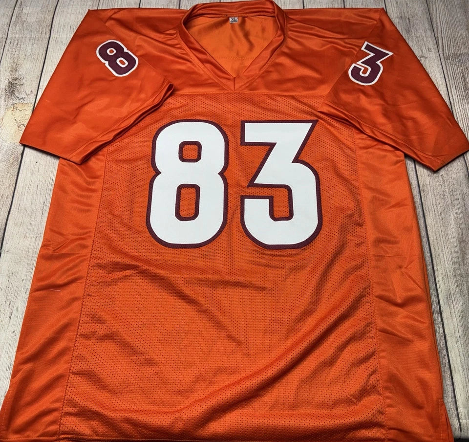 VIRGINIA TECH HOKIES JAYLIN LANE SIGNED ORANGE CUSTOM JERSEY BECKETT COA!!!