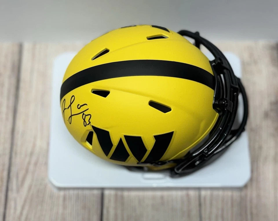 WASHINGTON COMMANDERS SIGNED JAYLIN LANE RAVE MINI HELMET BECKETT COA!!