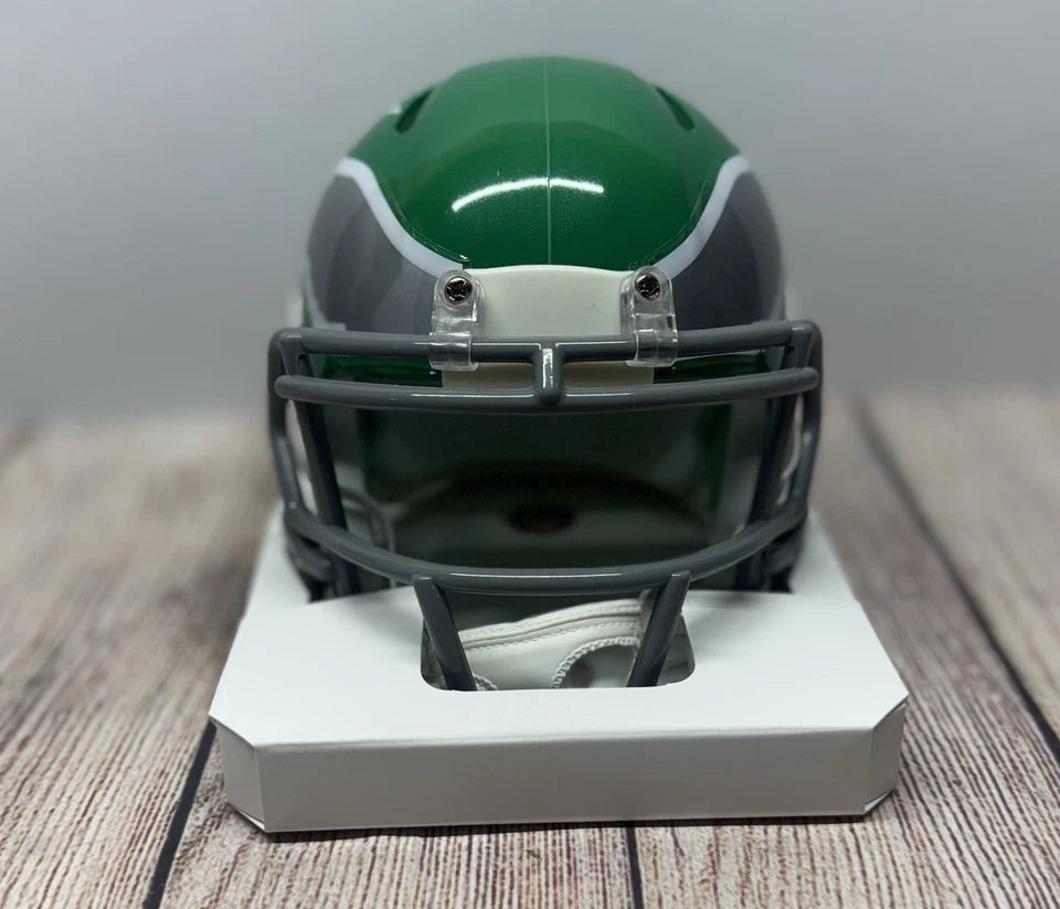 PHILADELPHIA EAGLES QUINYON MITCHELL SIGNED KELLY GREEN MINI HELMET JSA COA